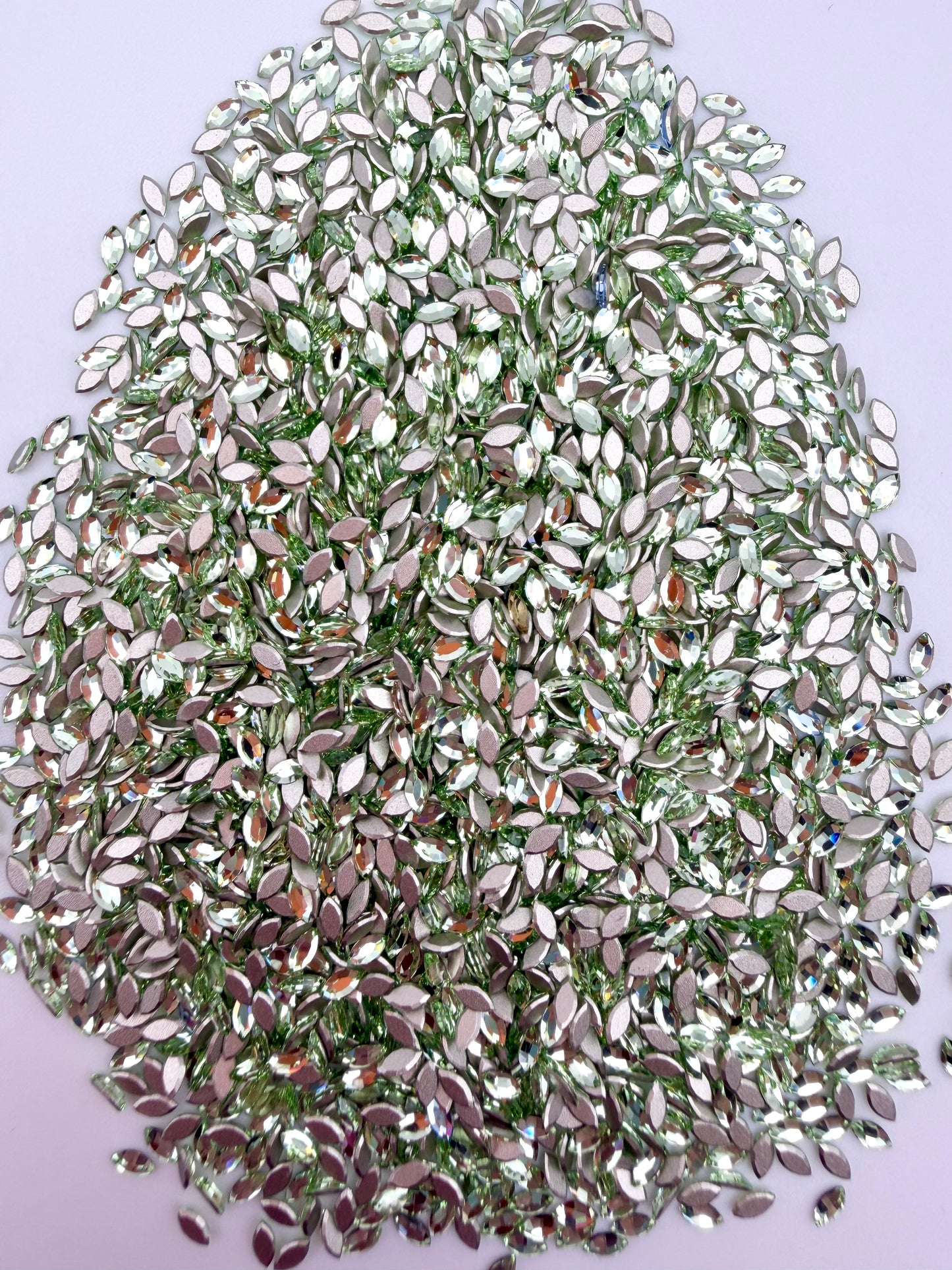 Luxe 2x4mm Marquise Shape Flat Back Crystal Glass Rhinestone