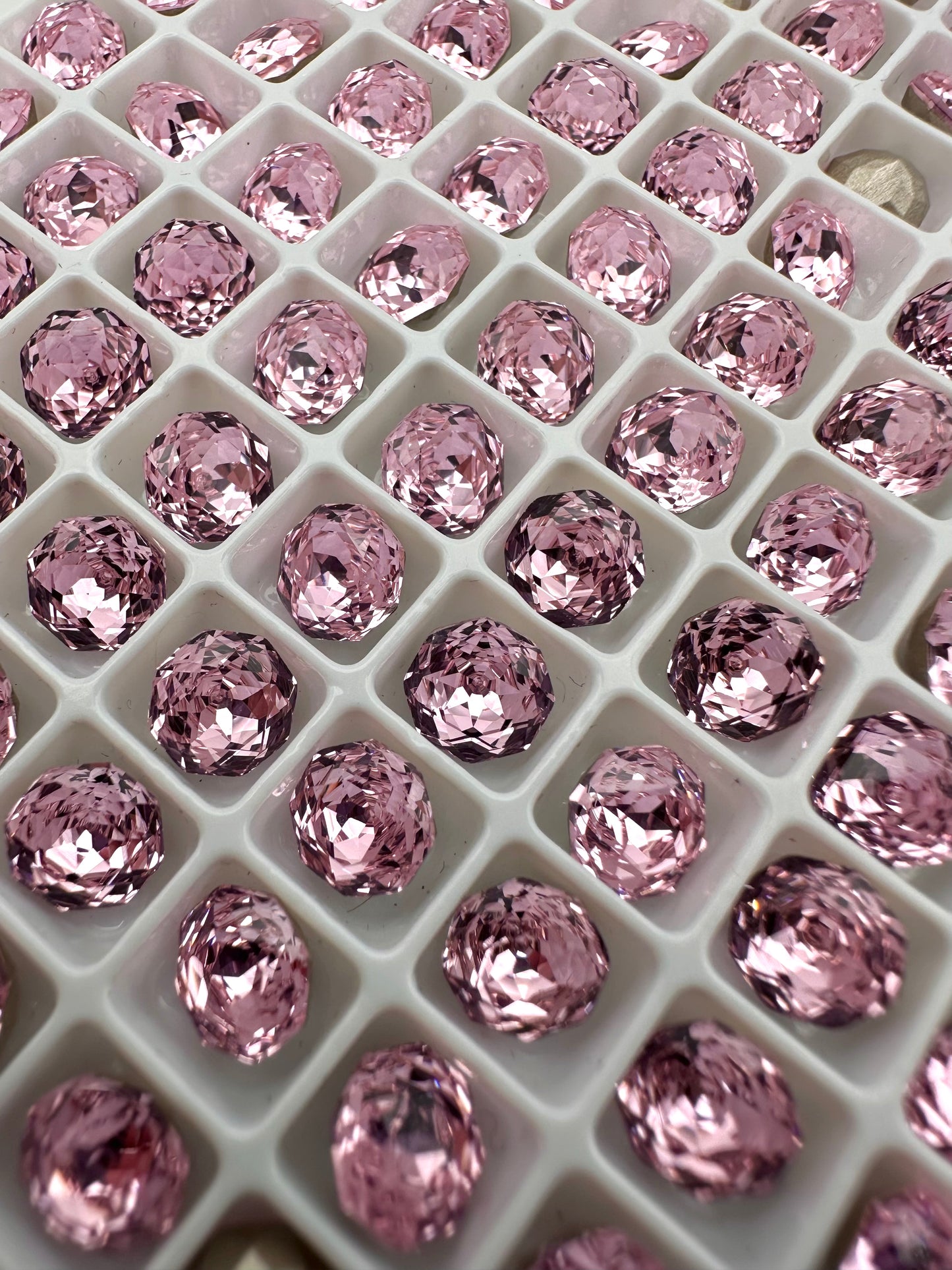 Luxe 6mm Small Rose Cut Shape Foiled Pointed Back Rhinestones for Nails Arts and DIY