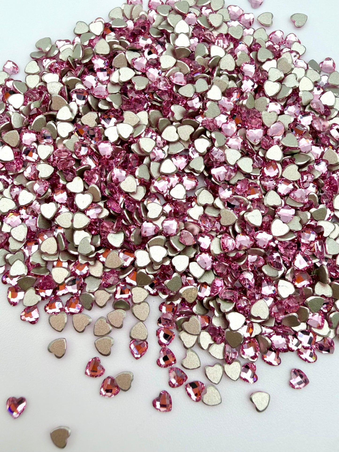 Luxe 3mm Heart Shape Flat Back Crystal Glass Rhinestone