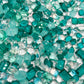 Luxe Paraiba Green Mixed Pointed Back Crystal Glass Rhinestones for Nails Arts and DIY