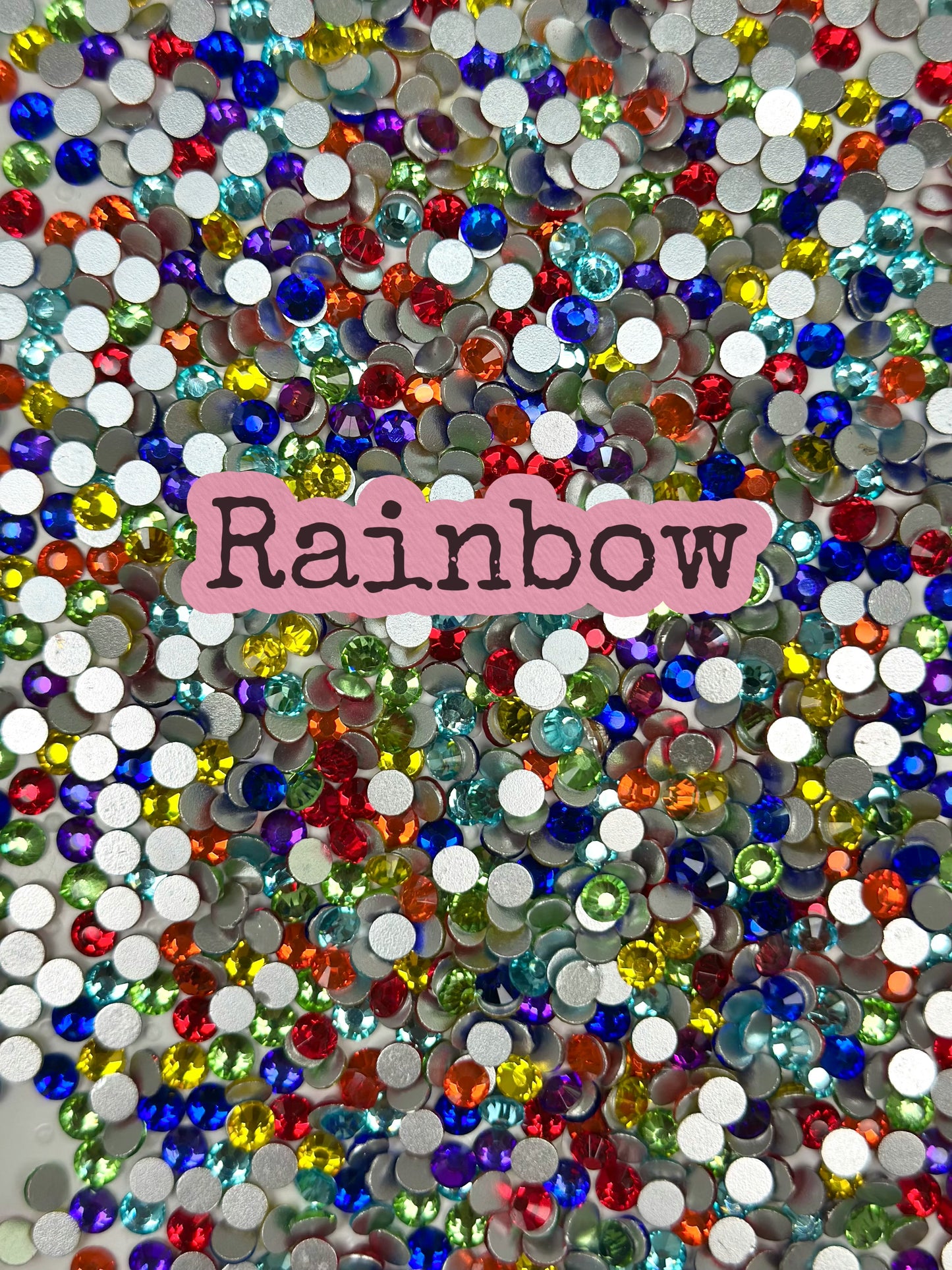 Color Mixed Flat Back Glass Rhinestones