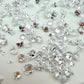 Small/Medium Size Cubic Zirconia Clear Pointed-Back Rhinestones Mix for Nail Art & DIY