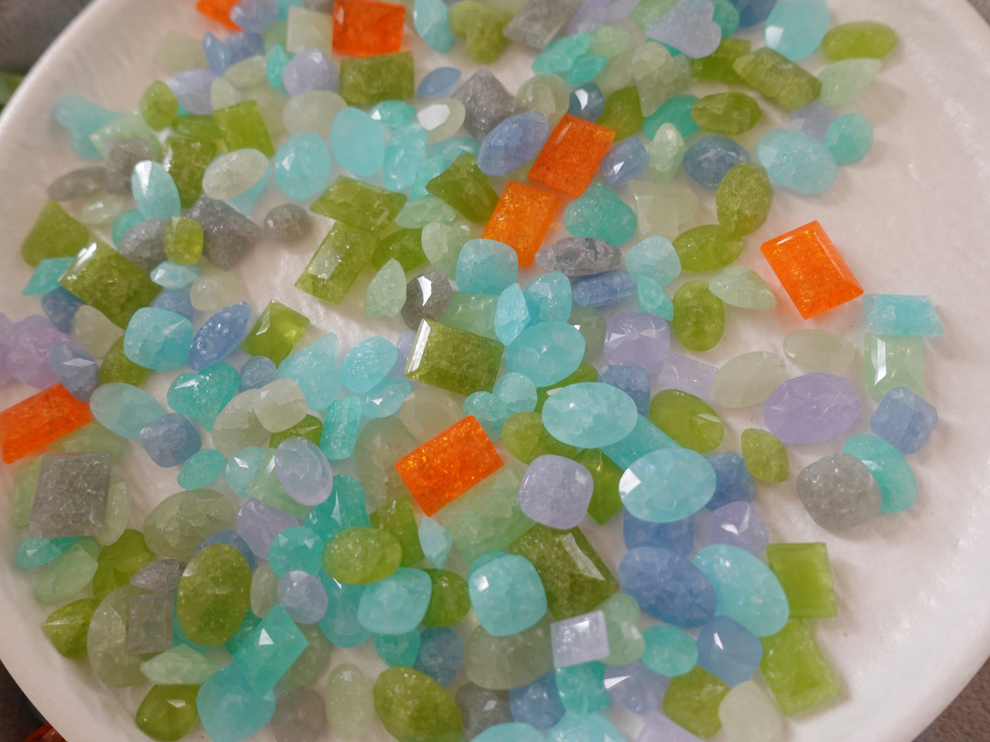 Luxe Icy Jade Mixed Pointed Back Crystal Glass Rhinestones for Nails Arts and DIY