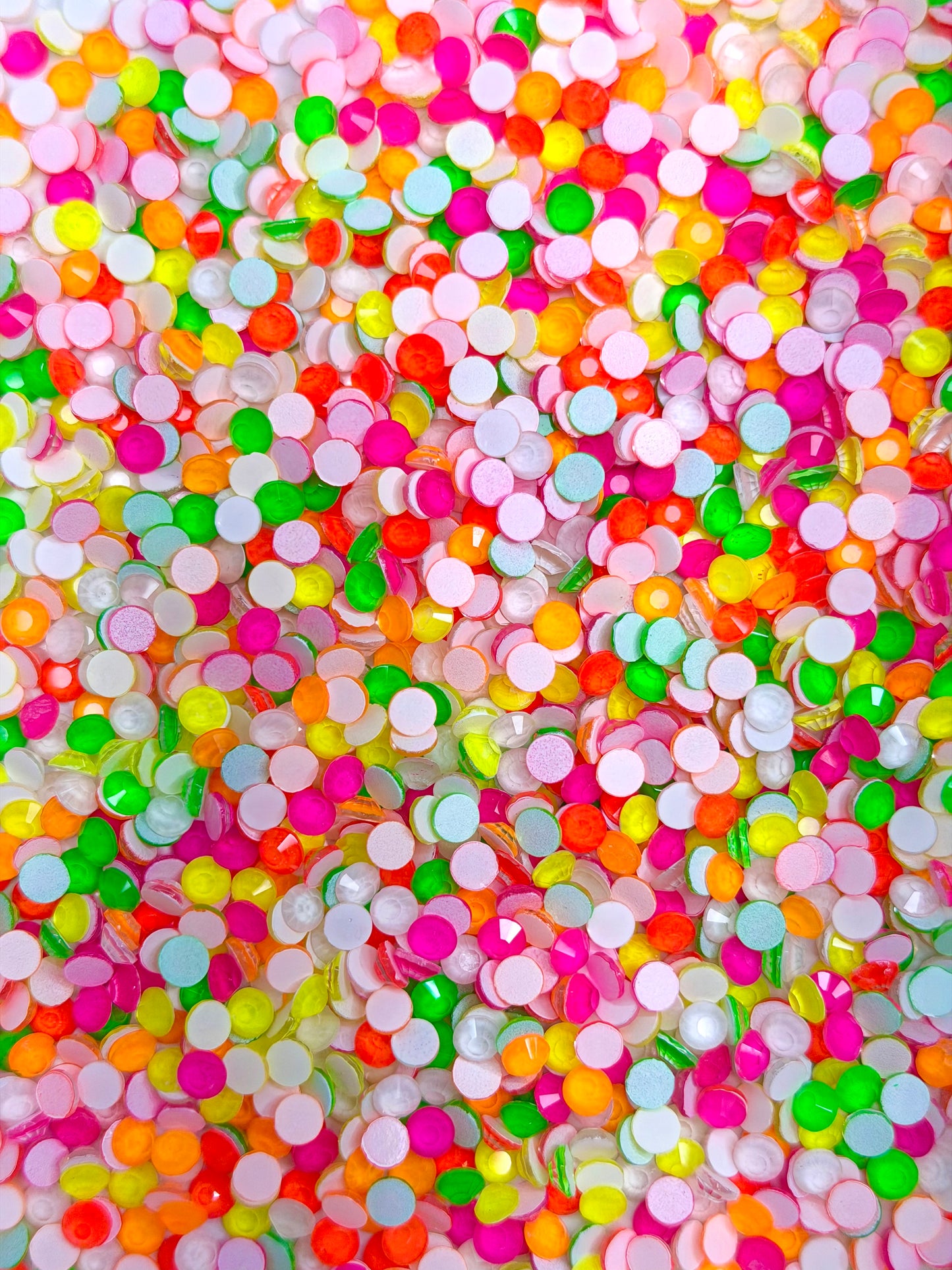 Color Mixed Flat Back Glass Rhinestones