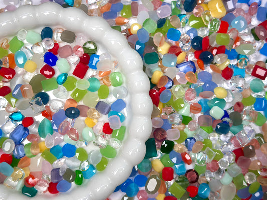 Colorful Wonderland Mixed Pointed Back Crystal Glass Rhinestones for Nails Arts and DIY
