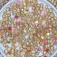 Shimmering Champagne Mixed Pointed Back Crystal Glass Rhinestones for Nails Arts and DIY