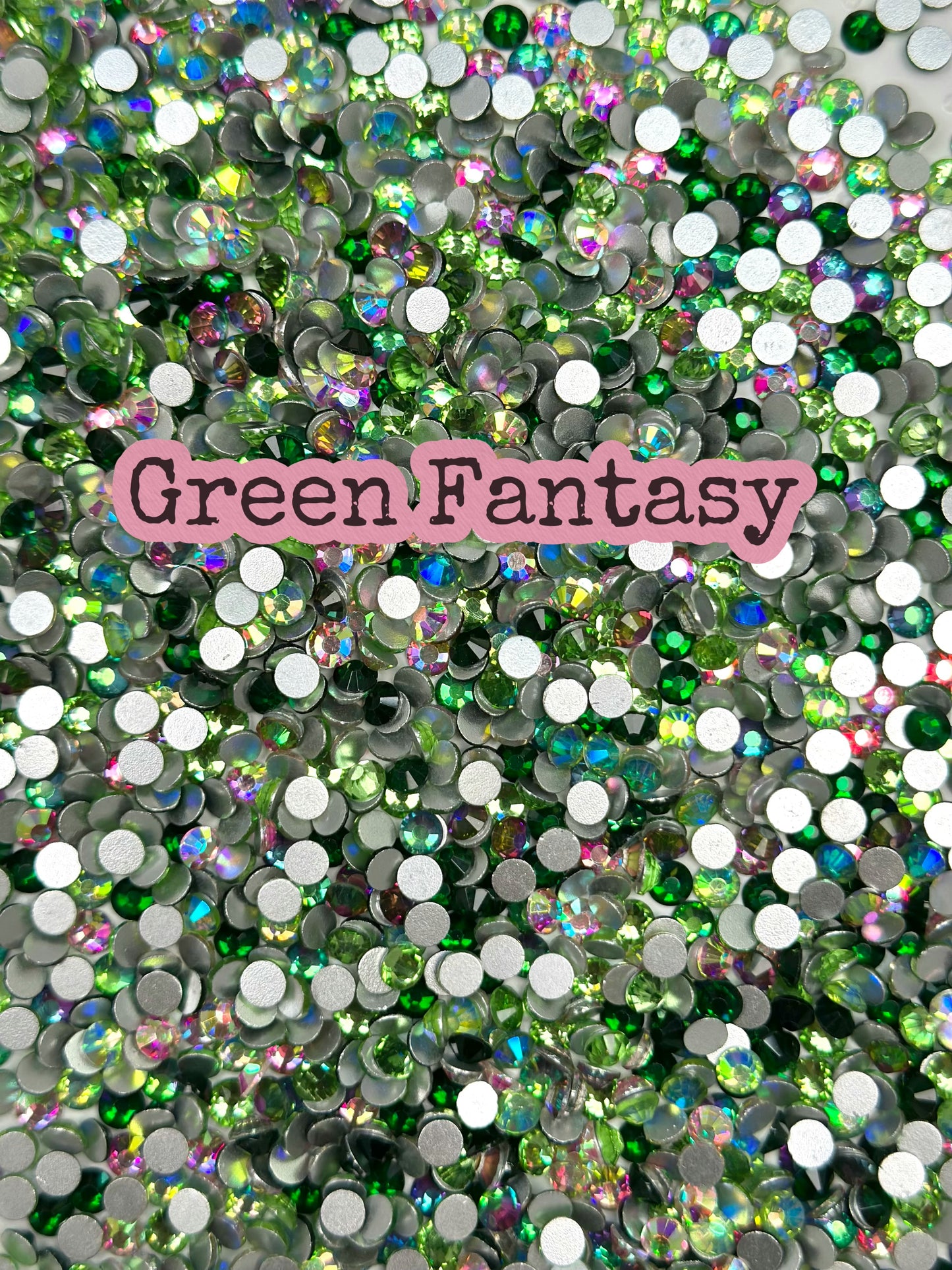 Color Mixed Flat Back Glass Rhinestones