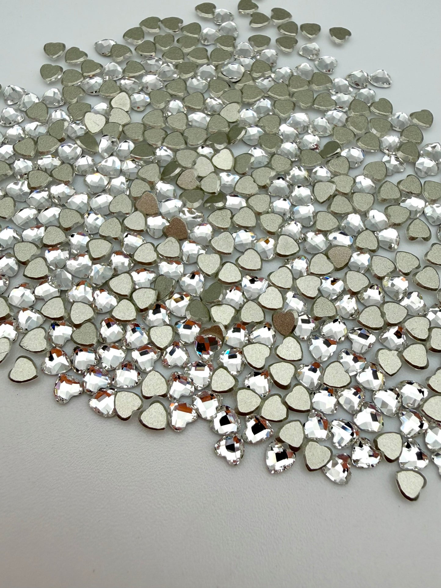 Luxe 3mm Heart Shape Flat Back Crystal Glass Rhinestone