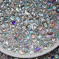 White AB Mixed Pointed Back Crystal Glass Rhinestones For Nails Art and DIY