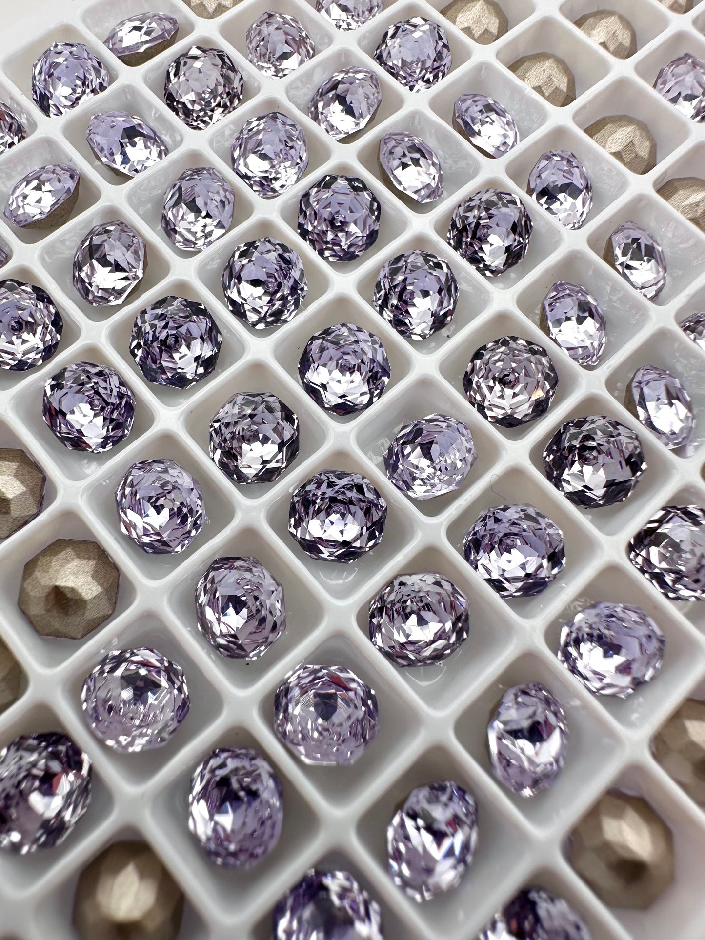 Luxe 6mm Small Rose Cut Shape Foiled Pointed Back Rhinestones for Nails Arts and DIY