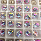 Luxe 8mm Rose Cut Foiled Pointed Back Rhinestones for Nails Arts and DIY