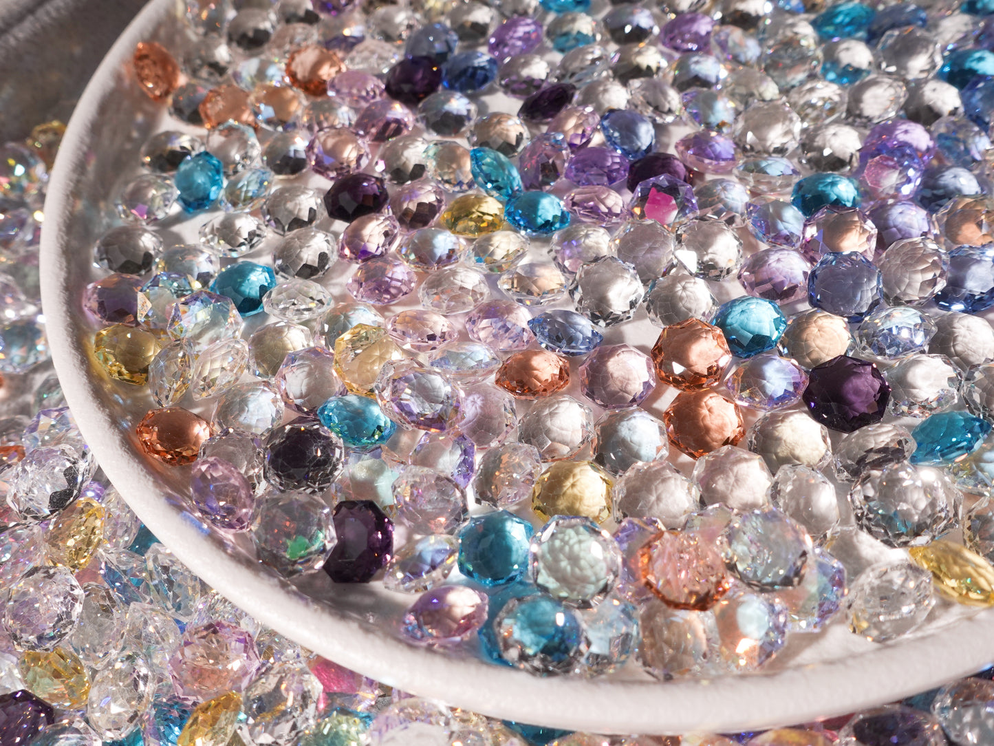 10mm Rose Cut Mixed Pointed Back Crystal Glass Rhinestones -DIY Nail Decoration Kit for Manicure, Crafts, Jewelry Making, and More
