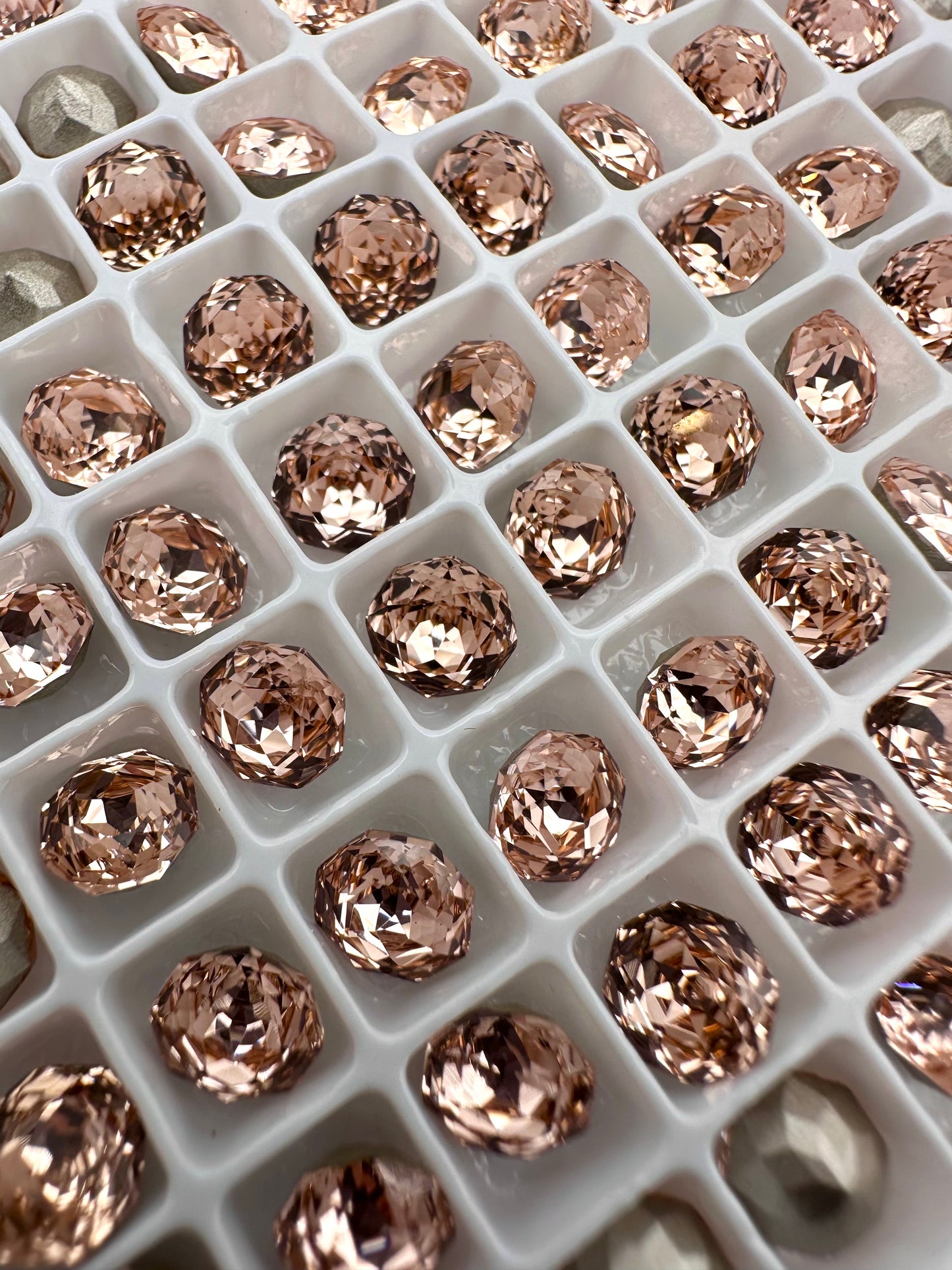 Luxe 6mm Small Rose Cut Shape Foiled Pointed Back Rhinestones for Nails Arts and DIY