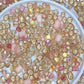 Shimmering Champagne Mixed Pointed Back Crystal Glass Rhinestones for Nails Arts and DIY