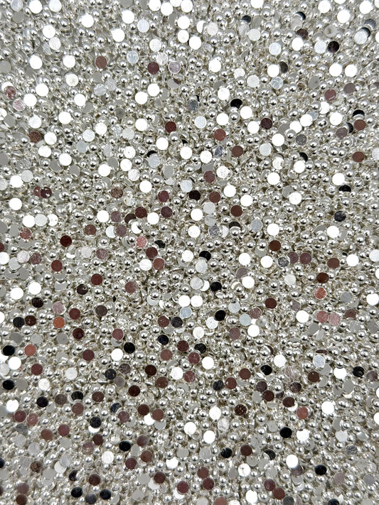 Flatback half round metal beads for nails and DIY