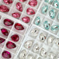 Luxe 10*14mm Large Tear Drop Foiled Pointed Back Rhinestones for Nails Arts and DIY