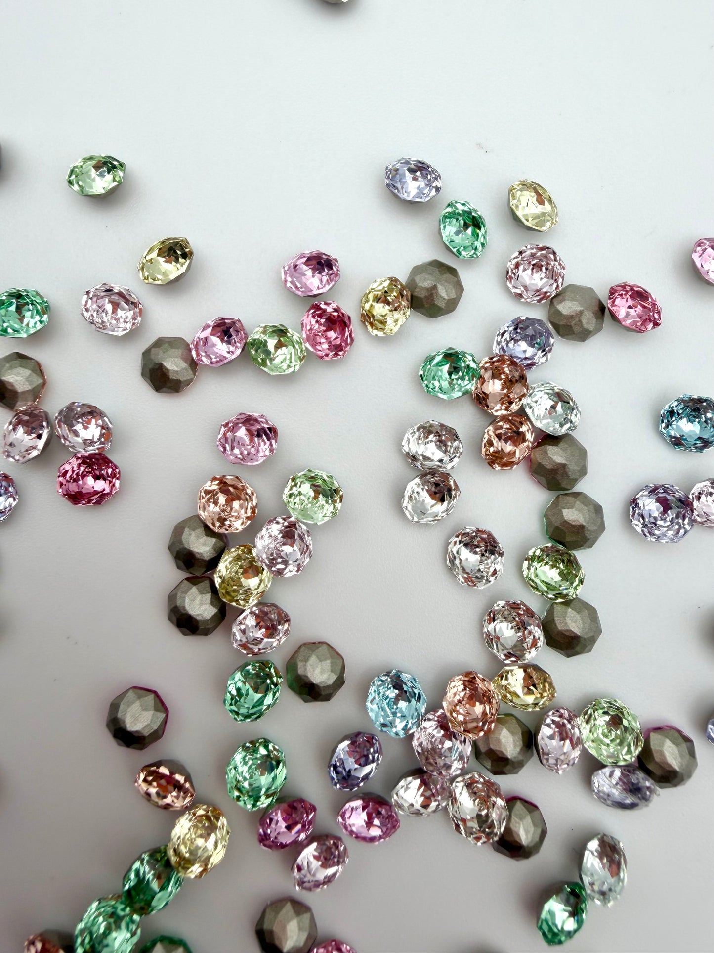 Luxe 6mm Small Rose Cut Shape Foiled Pointed Back Rhinestones for Nails Arts and DIY