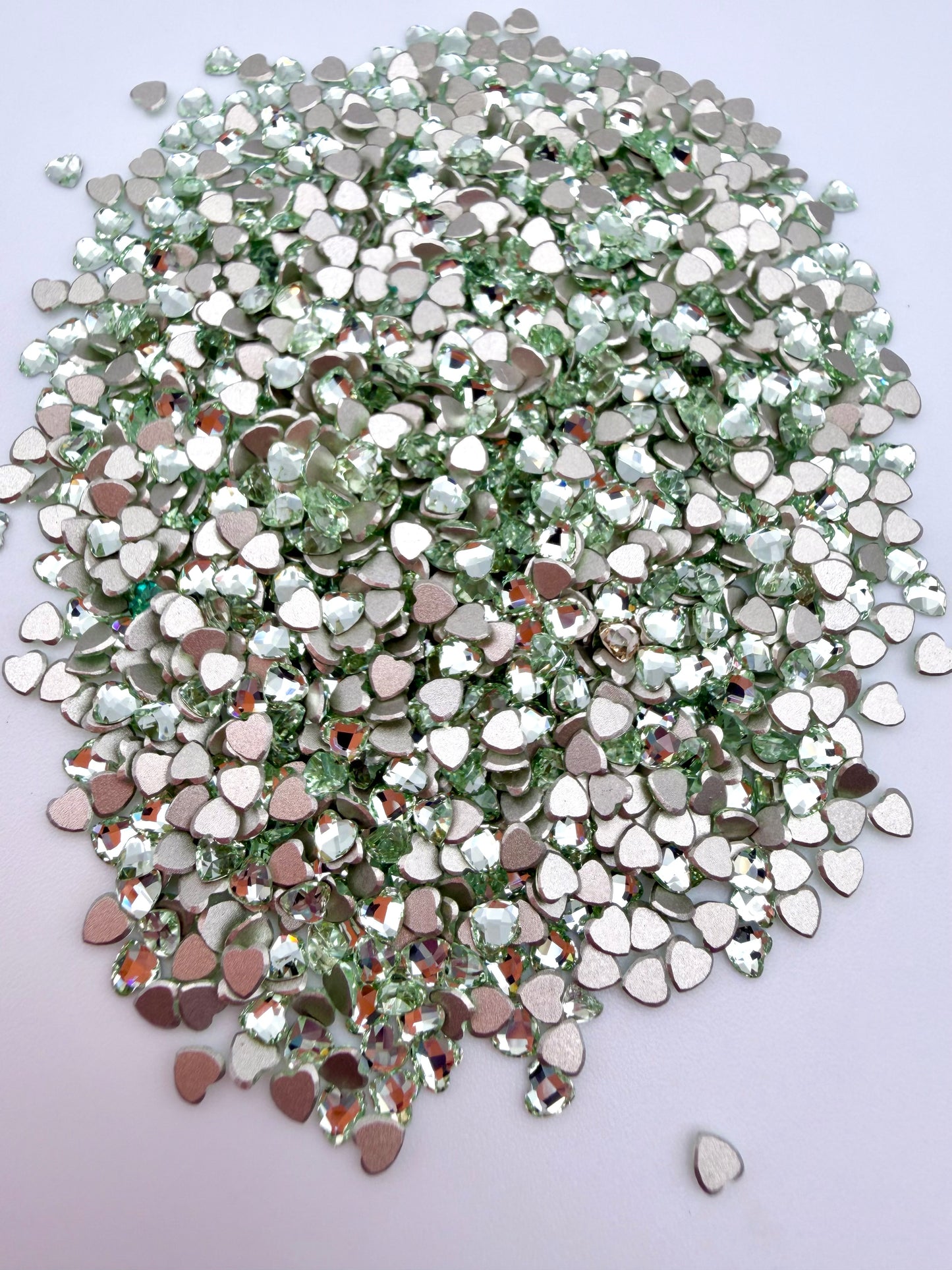 Luxe 3mm Heart Shape Flat Back Crystal Glass Rhinestone