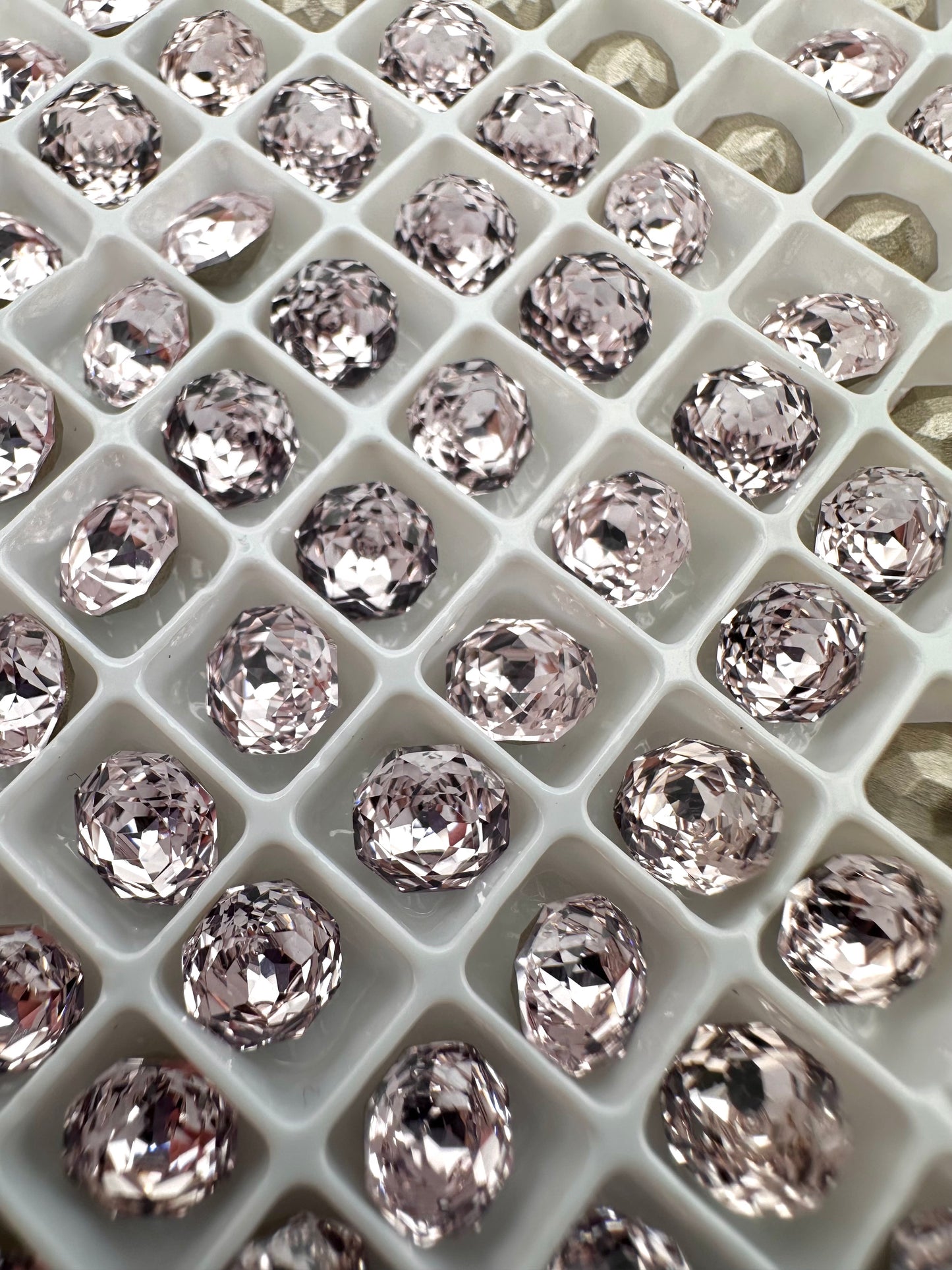 Luxe 6mm Small Rose Cut Shape Foiled Pointed Back Rhinestones for Nails Arts and DIY