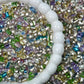 Small Size Mixed Foiled Pointed Back Crystal Glass Rhinestones DIY Nail Decoration Kit for Manicure, Crafts, Jewelry Making, and More