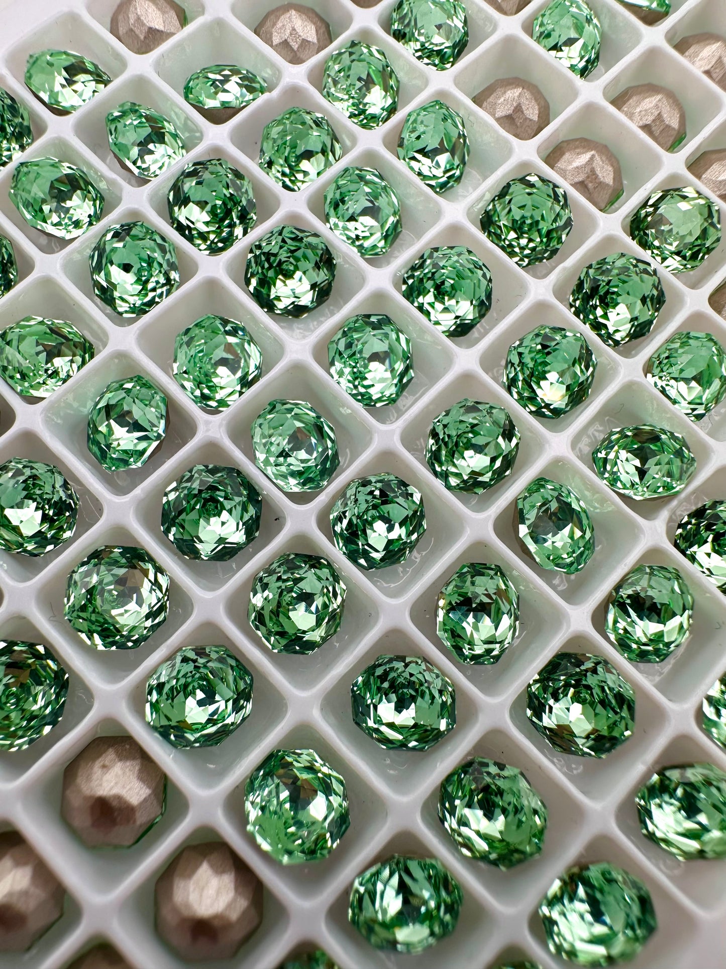 Luxe 6mm Small Rose Cut Shape Foiled Pointed Back Rhinestones for Nails Arts and DIY