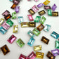 Luxe 10*14mm Large Rectangle Foiled Pointed Back Rhinestones for Nails Arts and DIY