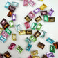 Luxe 10*14mm Large Rectangle Foiled Pointed Back Rhinestones for Nails Arts and DIY