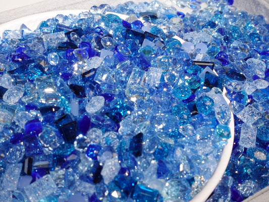 Ocean Sparkle Mixed Pointed Back Crystal Glass Rhinestones for Nails Arts and DIY