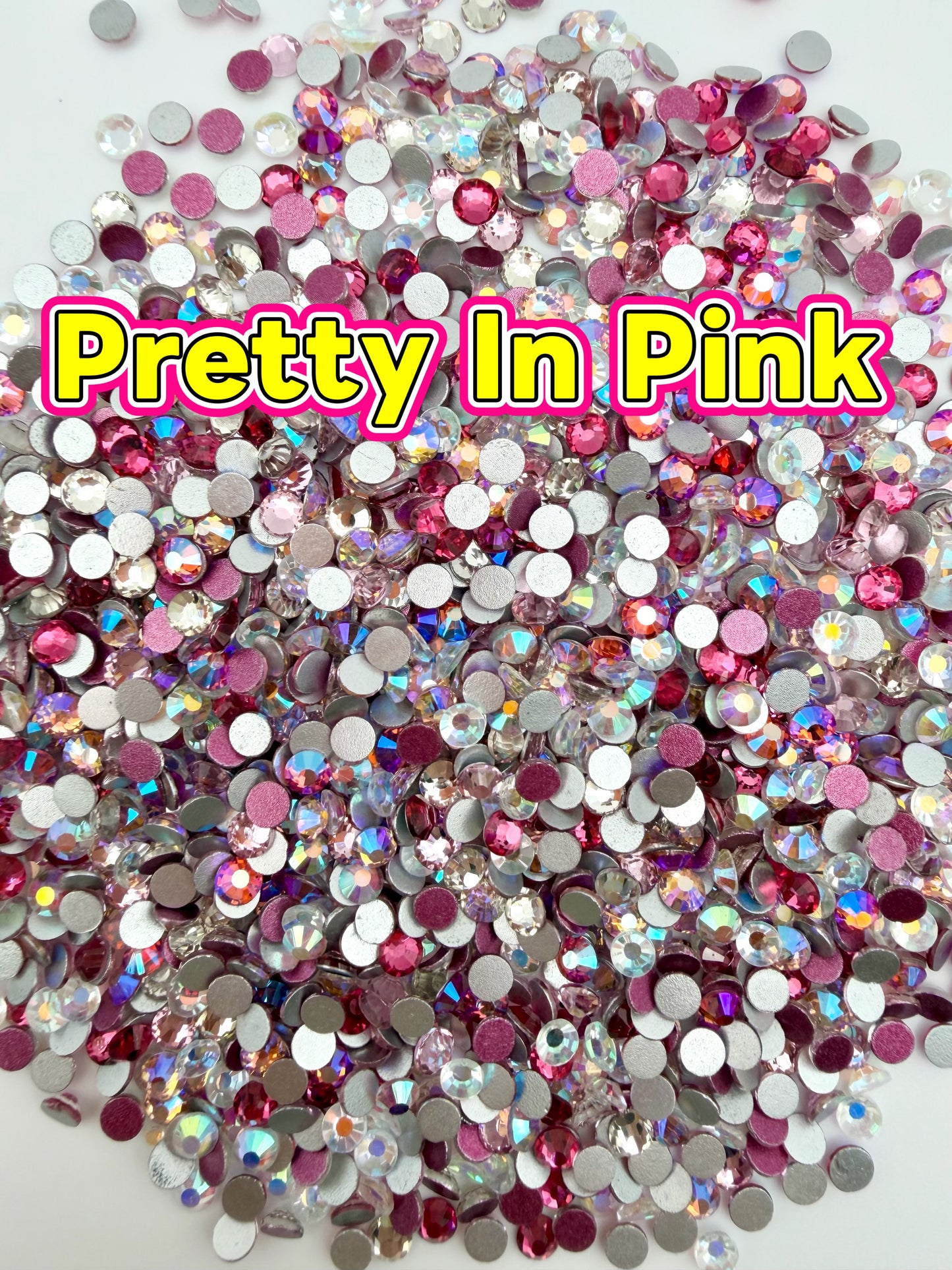 Color Mixed Flat Back Glass Rhinestones