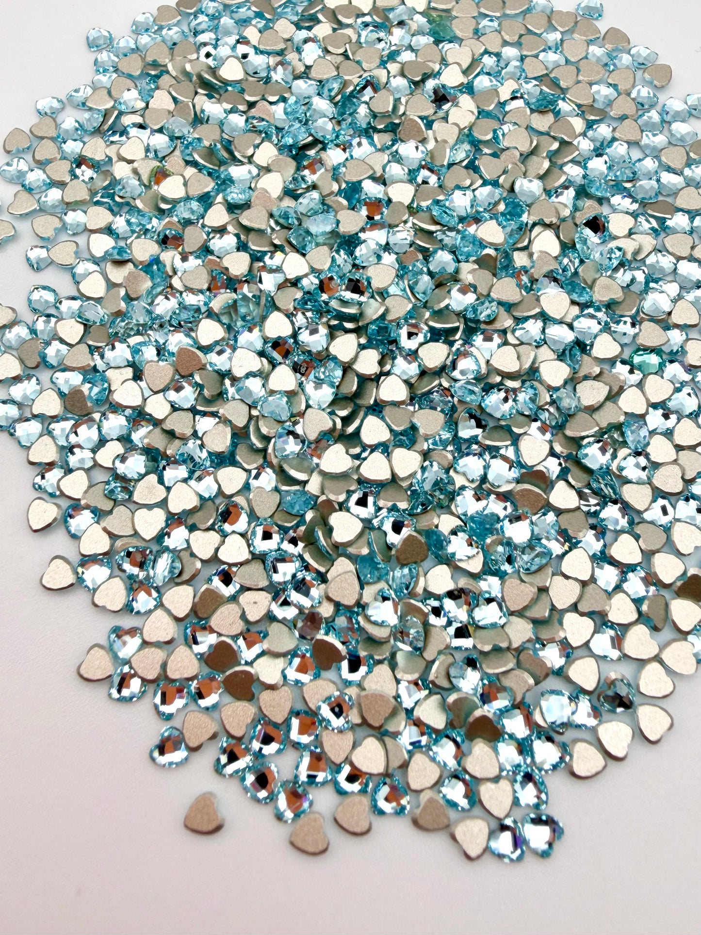 Luxe 3mm Heart Shape Flat Back Crystal Glass Rhinestone