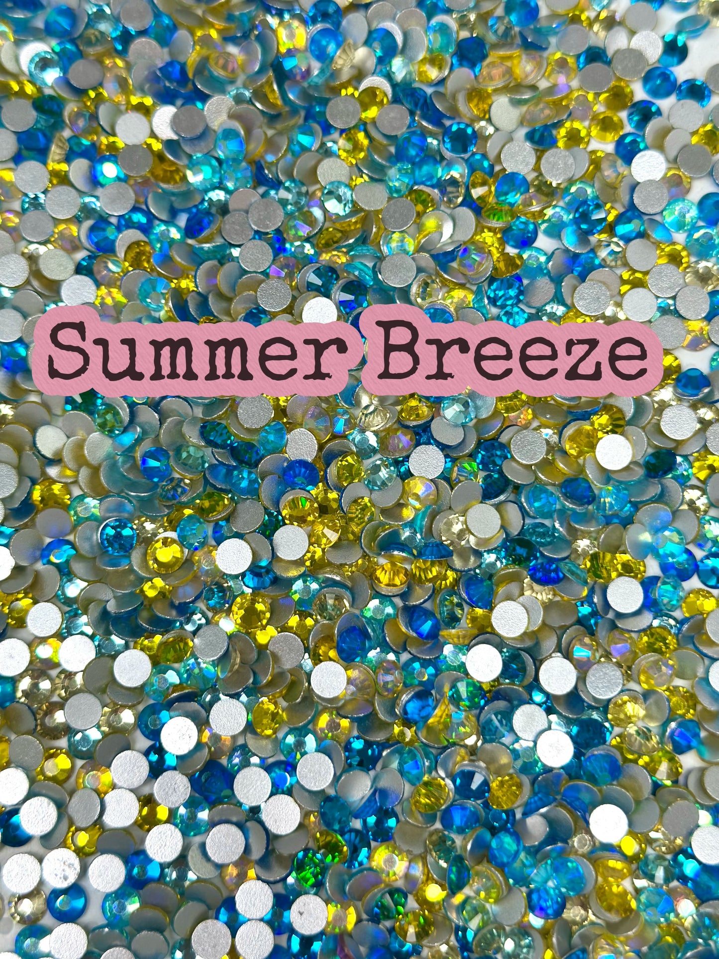 Color Mixed Flat Back Glass Rhinestones