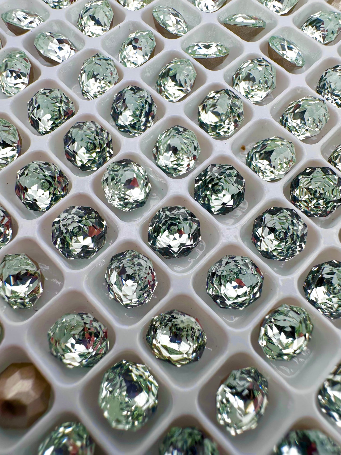 Luxe 6mm Small Rose Cut Shape Foiled Pointed Back Rhinestones for Nails Arts and DIY