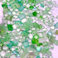 Luxe Ice Green Clear Pointed Back Crystal Glass Rhinestones for Nails Art and DIY