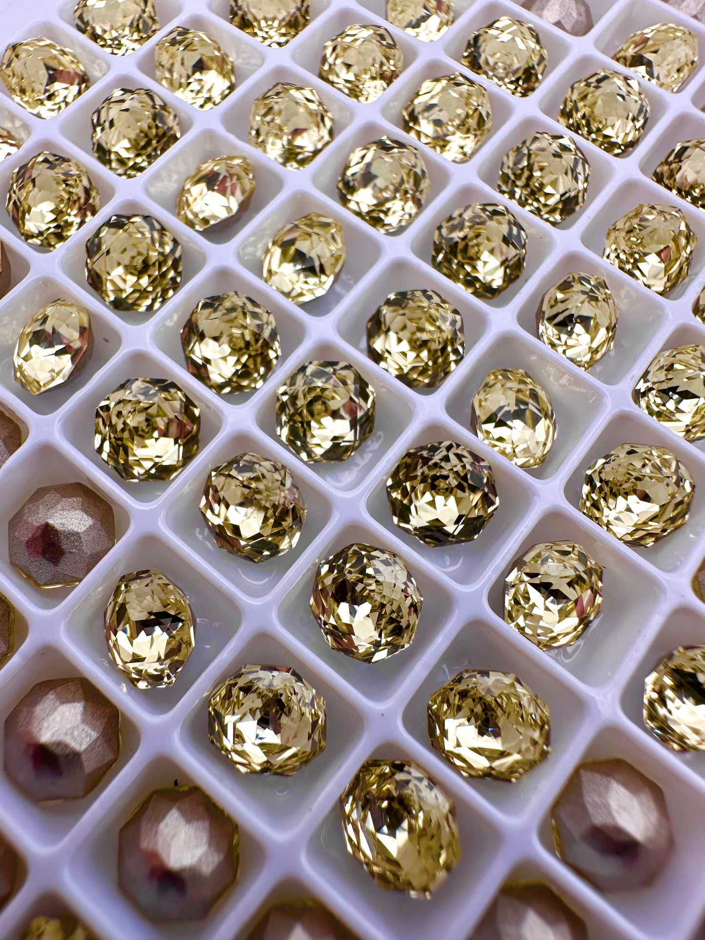 Luxe 6mm Small Rose Cut Shape Foiled Pointed Back Rhinestones for Nails Arts and DIY