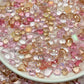 Luxe Champagne Rose Mixed Pointed Back Crystal Glass Rhinestones for Nails Arts and DIY