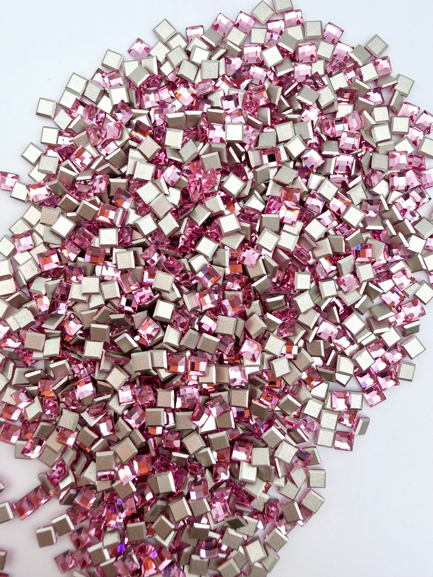 Luxe 3mm Square Shape Flat Back Crystal Glass Rhinestone