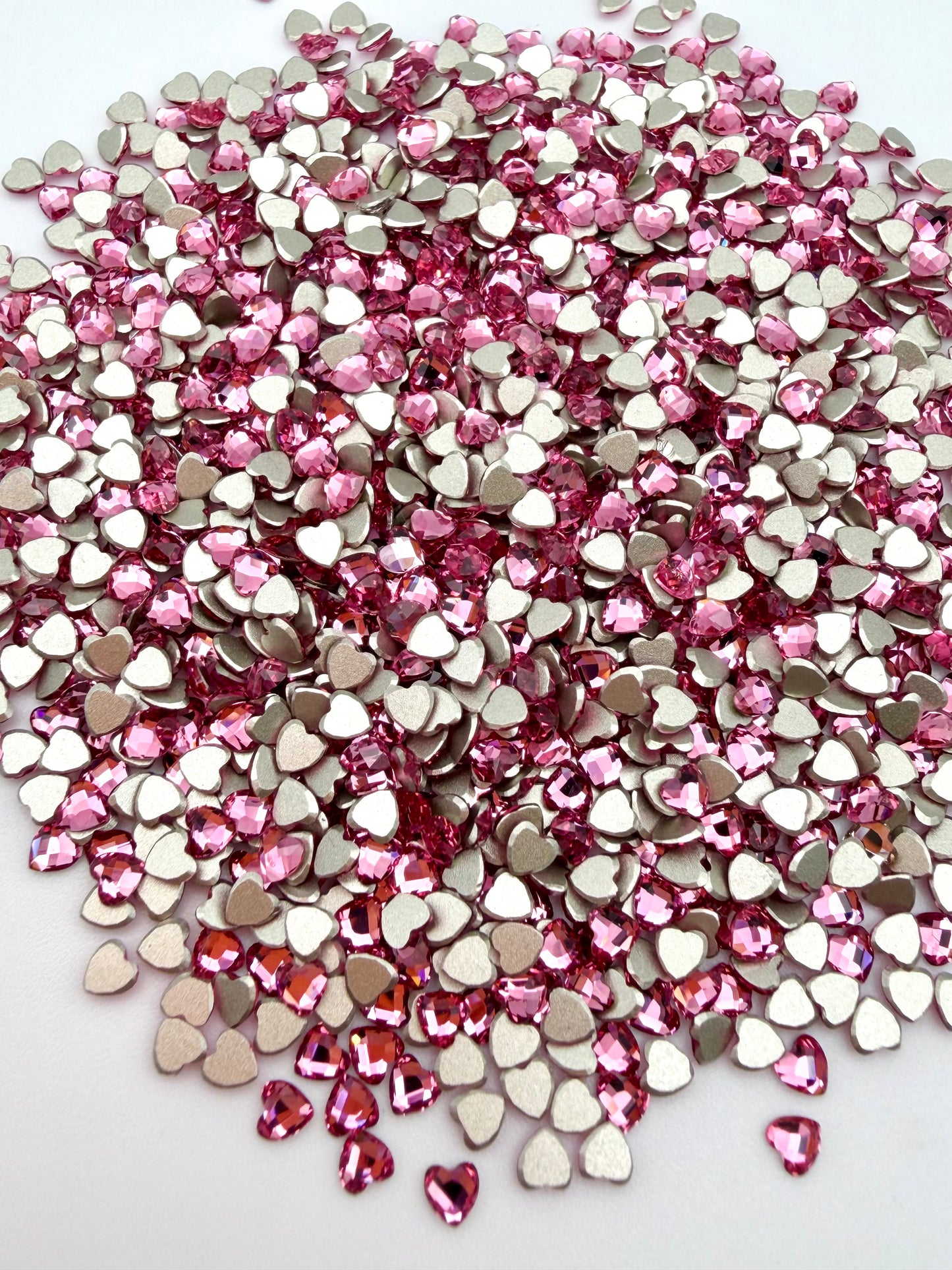 Luxe 3mm Heart Shape Flat Back Crystal Glass Rhinestone