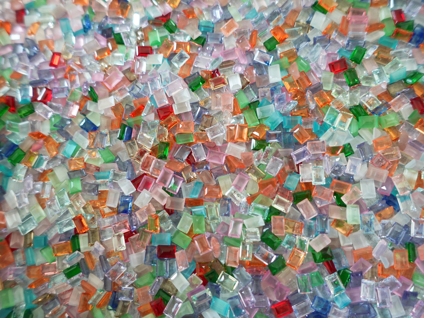 Luxe 4x6mm Small Rectangle Mixed Crystal Glass Rhinestones for Nail Art and DIY
