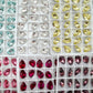 Luxe 10*14mm Large Tear Drop Foiled Pointed Back Rhinestones for Nails Arts and DIY