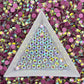 Color No.51-No.80 Mixed Sizes (From SS6 to SS20) Flat Back Round Glass Rhinestones