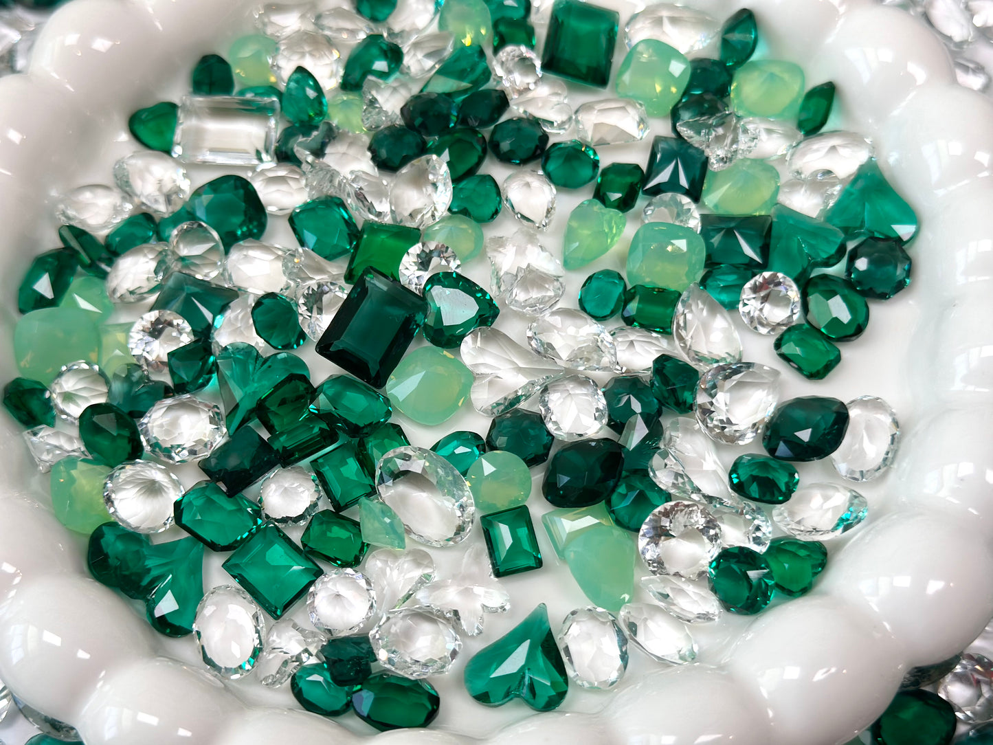 Jade Breeze Mixed Pointed Back Crystal Glass Rhinestones For Nails Art and DIY