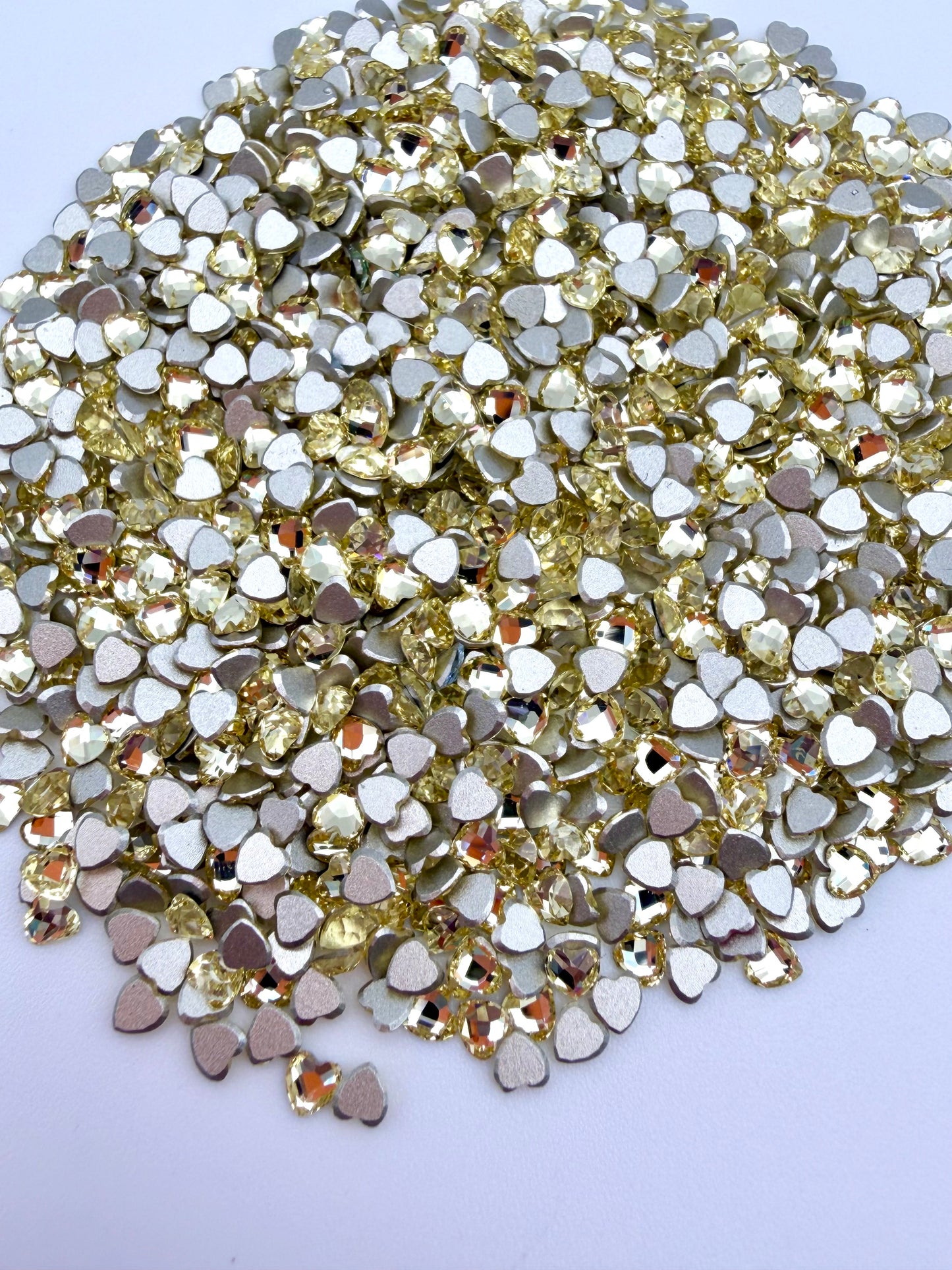 Luxe 3mm Heart Shape Flat Back Crystal Glass Rhinestone