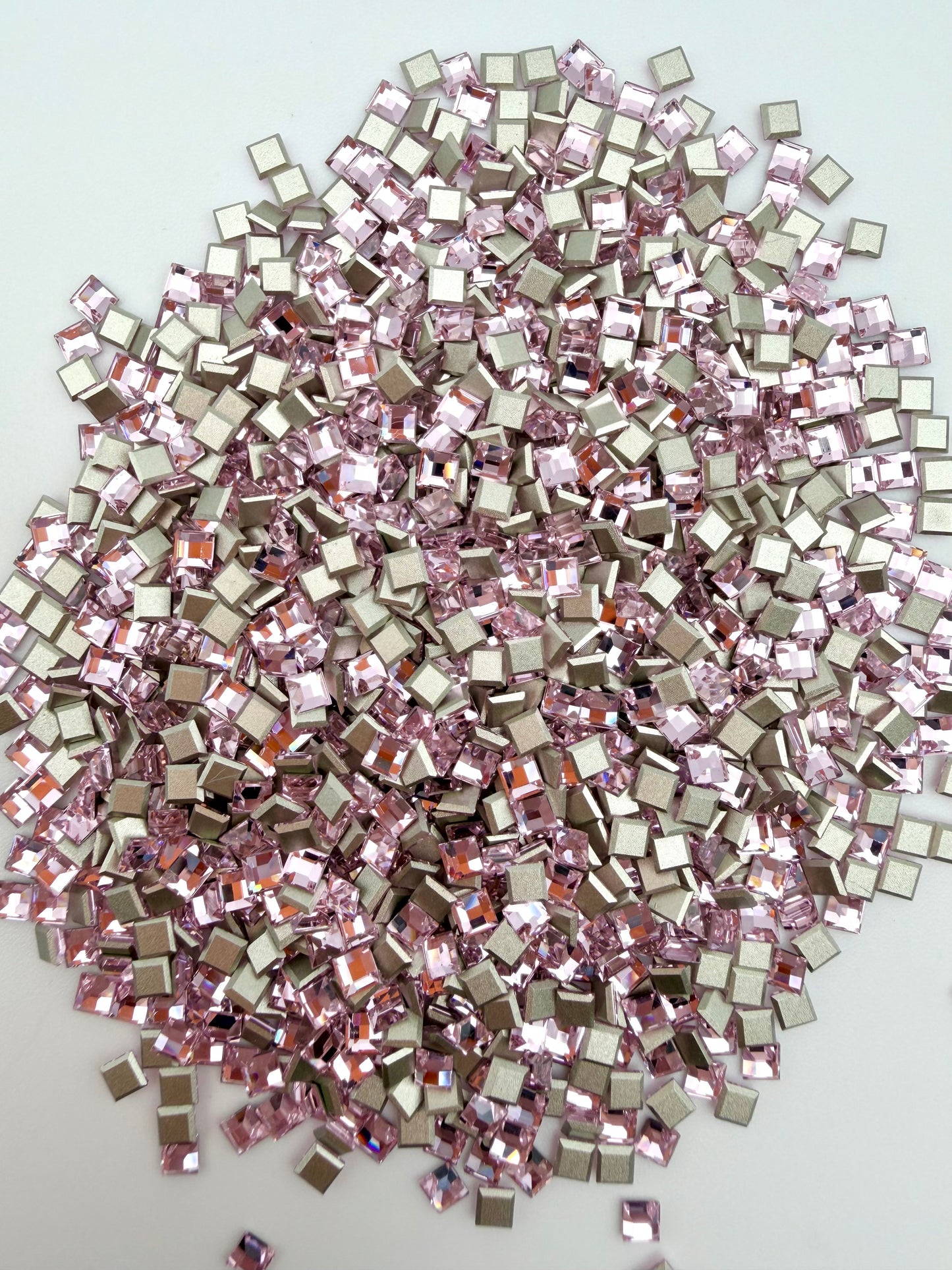 Luxe 3mm Square Shape Flat Back Crystal Glass Rhinestone