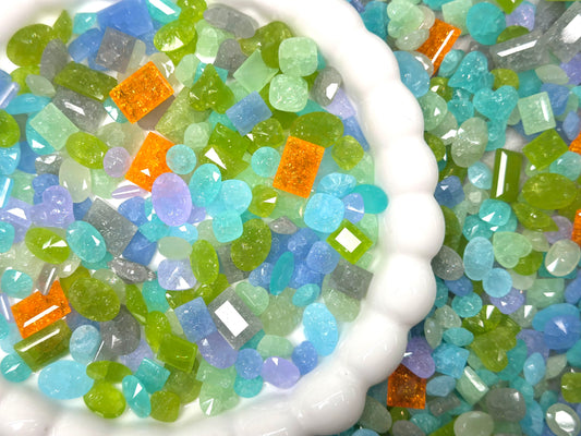 Luxe Icy Jade Mixed Pointed Back Crystal Glass Rhinestones for Nails Arts and DIY