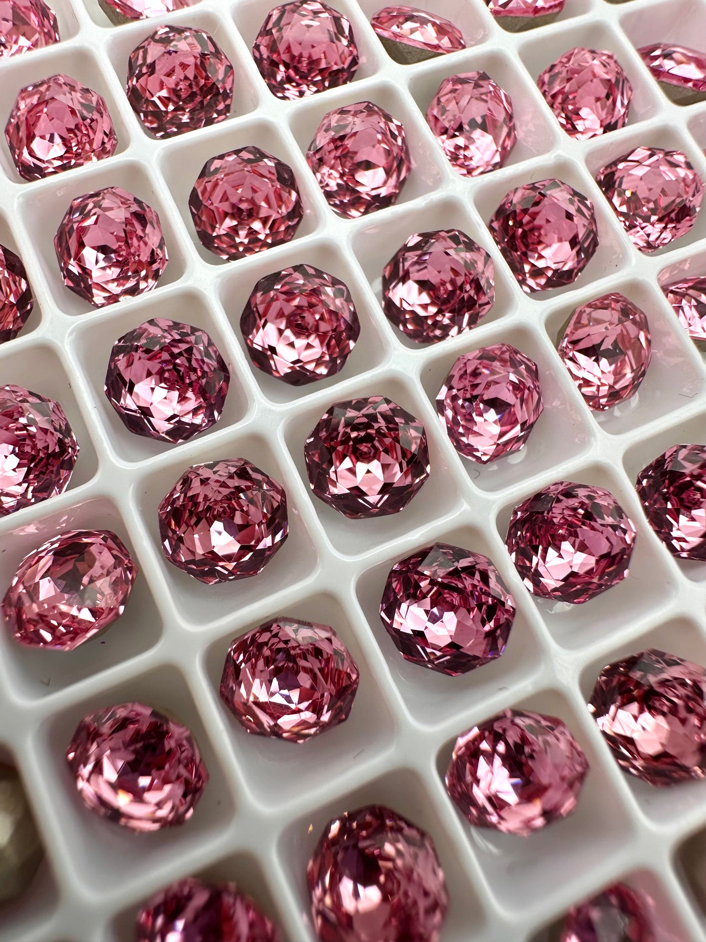 Luxe 6mm Small Rose Cut Shape Foiled Pointed Back Rhinestones for Nails Arts and DIY