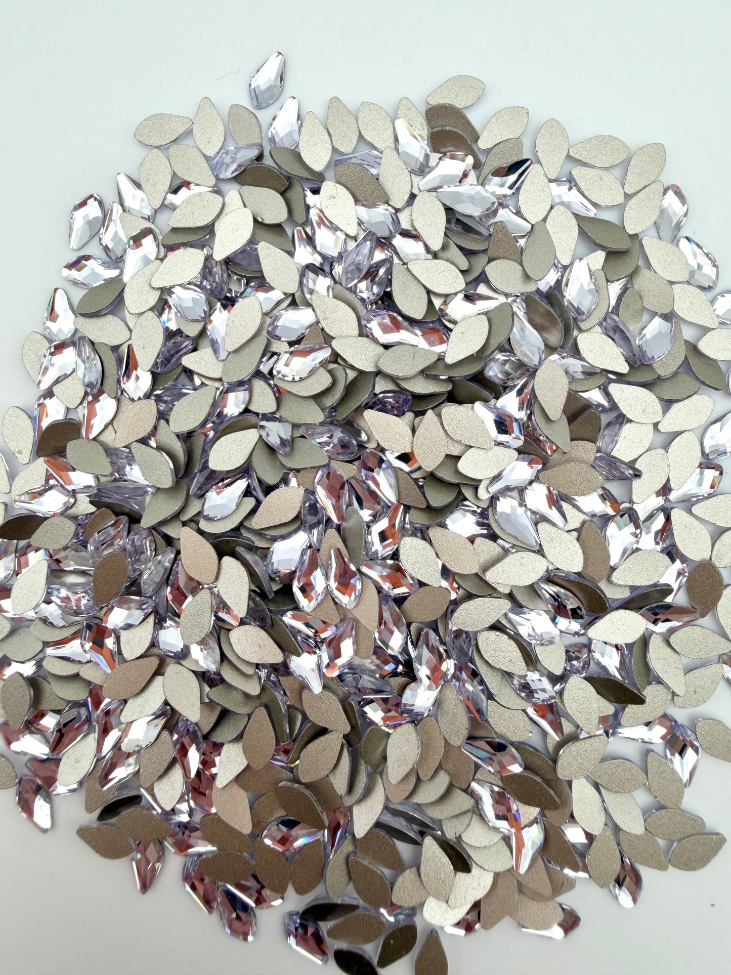 Luxe 4x8mm Leaf Shape Flat Back Crystal Glass Rhinestone