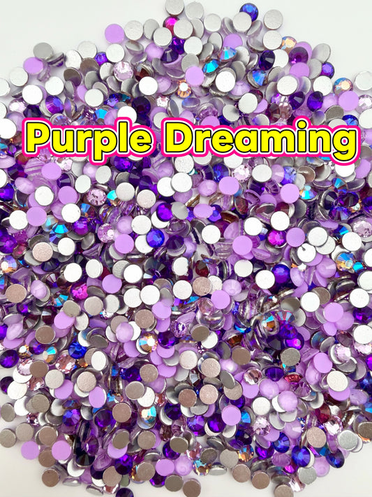 Color Mixed Flat Back Glass Rhinestones