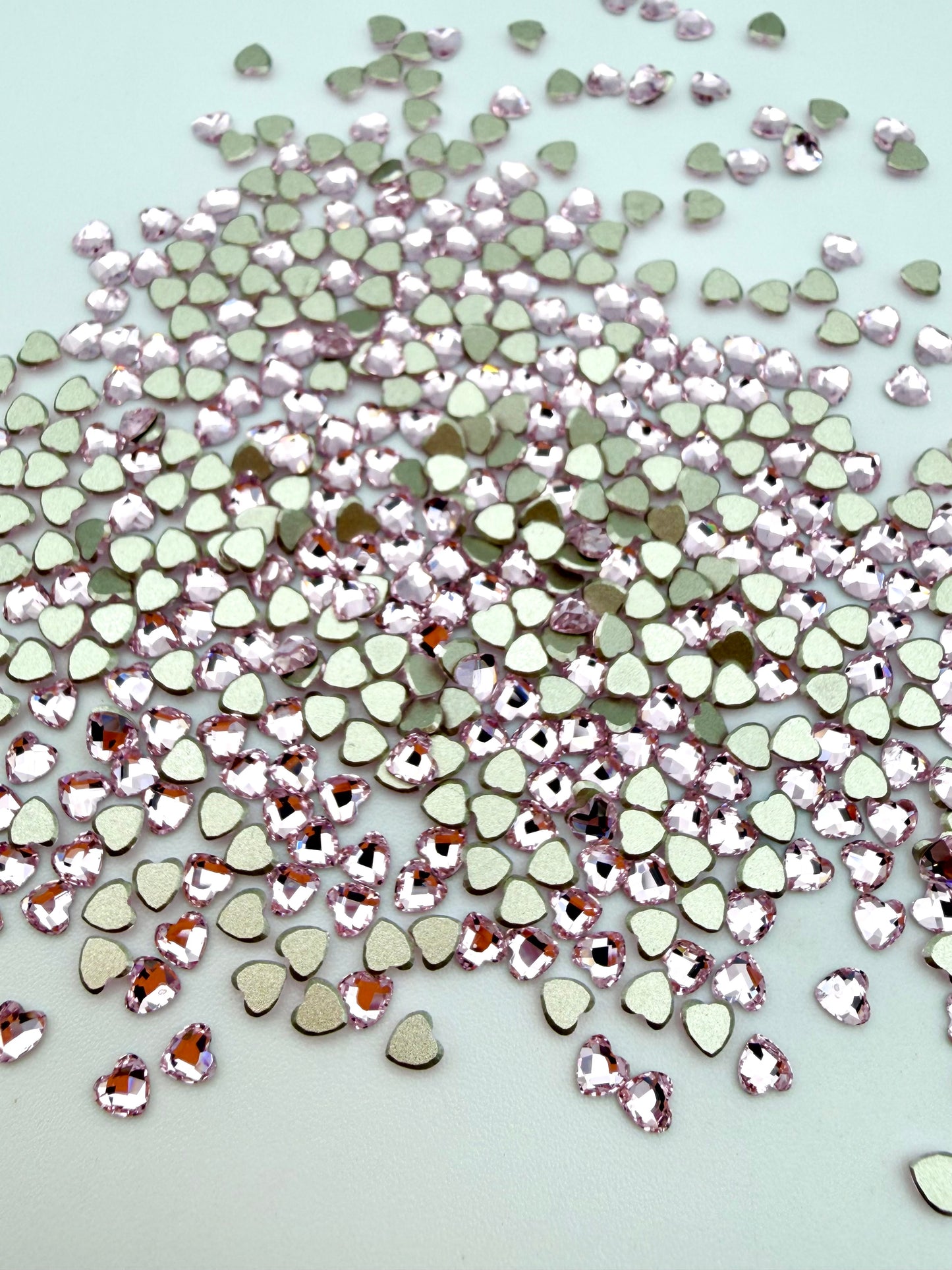Luxe 3mm Heart Shape Flat Back Crystal Glass Rhinestone