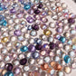 10mm Rose Cut Mixed Pointed Back Crystal Glass Rhinestones -DIY Nail Decoration Kit for Manicure, Crafts, Jewelry Making, and More