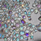 White AB Mixed Pointed Back Crystal Glass Rhinestones For Nails Art and DIY